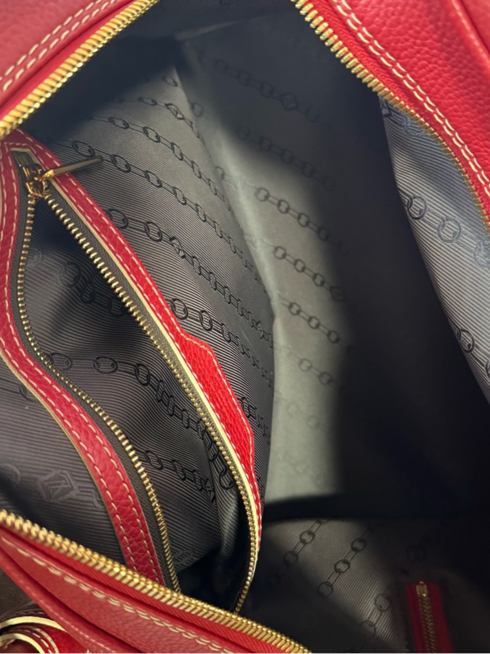 Louis Vuitton Red Leather Satchel Handbag - Designer Style - Picture 9 of 10